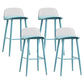 Scandinavian Footrest Home Stool Matte Finish Plastic Bar Stool Blue-Clear 4 Piece Set Clearhalo 'Bar Furniture' 'Bar Stools' 'bar_stools' 'furn' 'furn_bar_stools' 'Furniture' 'furniture_bar_stools' 'Kitchen & Dining Furniture' 4984343