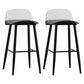 Scandinavian Footrest Home Stool Matte Finish Plastic Bar Stool Black Clear 2 Piece Set Clearhalo 'Bar Furniture' 'Bar Stools' 'bar_stools' 'furn' 'furn_bar_stools' 'Furniture' 'furniture_bar_stools' 'Kitchen & Dining Furniture' 4984346