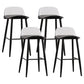 Scandinavian Footrest Home Stool Matte Finish Plastic Bar Stool Black Clear 4 Piece Set Clearhalo 'Bar Furniture' 'Bar Stools' 'bar_stools' 'furn' 'furn_bar_stools' 'Furniture' 'furniture_bar_stools' 'Kitchen & Dining Furniture' 4984347
