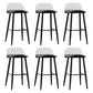 Scandinavian Footrest Home Stool Matte Finish Plastic Bar Stool Black Clear 6 Piece Set Clearhalo 'Bar Furniture' 'Bar Stools' 'bar_stools' 'furn' 'furn_bar_stools' 'Furniture' 'furniture_bar_stools' 'Kitchen & Dining Furniture' 4984348