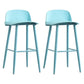 Scandinavian Footrest Home Stool Matte Finish Plastic Bar Stool Blue 2 Piece Set Clearhalo 'Bar Furniture' 'Bar Stools' 'bar_stools' 'furn' 'furn_bar_stools' 'Furniture' 'furniture_bar_stools' 'Kitchen & Dining Furniture' 4984350