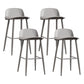 Scandinavian Footrest Home Stool Matte Finish Plastic Bar Stool Grey 4 Piece Set Clearhalo 'Bar Furniture' 'Bar Stools' 'bar_stools' 'furn' 'furn_bar_stools' 'Furniture' 'furniture_bar_stools' 'Kitchen & Dining Furniture' 4984355