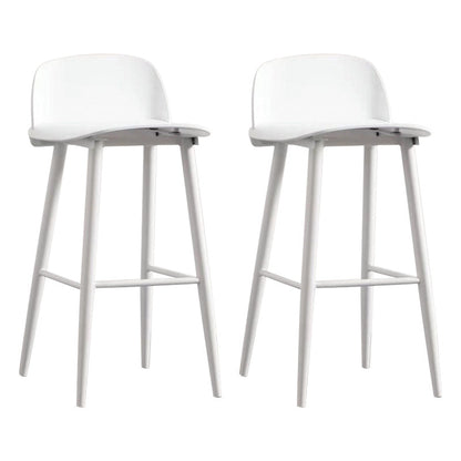 Scandinavian Footrest Home Stool Matte Finish Plastic Bar Stool White 2 Piece Set Clearhalo 'Bar Furniture' 'Bar Stools' 'bar_stools' 'furn' 'furn_bar_stools' 'Furniture' 'furniture_bar_stools' 'Kitchen & Dining Furniture' 4984358