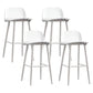Scandinavian Footrest Home Stool Matte Finish Plastic Bar Stool White 4 Piece Set Clearhalo 'Bar Furniture' 'Bar Stools' 'bar_stools' 'furn' 'furn_bar_stools' 'Furniture' 'furniture_bar_stools' 'Kitchen & Dining Furniture' 4984359
