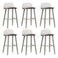Scandinavian Footrest Home Stool Matte Finish Plastic Bar Stool Gray-Clear 6 Piece Set Clearhalo 'Bar Furniture' 'Bar Stools' 'bar_stools' 'furn' 'furn_bar_stools' 'Furniture' 'furniture_bar_stools' 'Kitchen & Dining Furniture' 4984364
