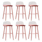 Scandinavian Footrest Home Stool Matte Finish Plastic Bar Stool Red Clear 6 Piece Set Clearhalo 'Bar Furniture' 'Bar Stools' 'bar_stools' 'furn' 'furn_bar_stools' 'Furniture' 'furniture_bar_stools' 'Kitchen & Dining Furniture' 4984368