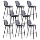 Scandinavian Matte Finish Leather Barstool Footrest Living Room Stool Dark Gray 8 Piece Set Clearhalo 'Bar Furniture' 'Bar Stools' 'bar_stools' 'furn' 'furn_bar_stools' 'Furniture' 'furniture_bar_stools' 'Kitchen & Dining Furniture' 4984387