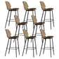 Scandinavian Matte Finish Leather Barstool Footrest Living Room Stool Light Brown 8 Piece Set Bar Stool(30"H) Clearhalo 'Bar Furniture' 'Bar Stools' 'bar_stools' 'furn' 'furn_bar_stools' 'Furniture' 'furniture_bar_stools' 'Kitchen & Dining Furniture' 4984394