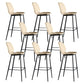 Scandinavian Matte Finish Leather Barstool Footrest Living Room Stool Beige 8 Piece Set Bar Stool(30"H) Clearhalo 'Bar Furniture' 'Bar Stools' 'bar_stools' 'furn' 'furn_bar_stools' 'Furniture' 'furniture_bar_stools' 'Kitchen & Dining Furniture' 4984403