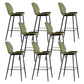 Scandinavian Matte Finish Leather Barstool Footrest Living Room Stool Green 8 Piece Set Bar Stool(30"H) Clearhalo 'Bar Furniture' 'Bar Stools' 'bar_stools' 'furn' 'furn_bar_stools' 'Furniture' 'furniture_bar_stools' 'Kitchen & Dining Furniture' 4984415