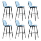 Scandinavian Matte Finish Leather Barstool Footrest Living Room Stool Blue 6 Piece Set Clearhalo 'Bar Furniture' 'Bar Stools' 'bar_stools' 'furn' 'furn_bar_stools' 'Furniture' 'furniture_bar_stools' 'Kitchen & Dining Furniture' 4984418