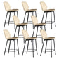 Scandinavian Matte Finish Leather Barstool Footrest Living Room Stool Beige 8 Piece Set Counter Stool(26"H) Clearhalo 'Bar Furniture' 'Bar Stools' 'bar_stools' 'furn' 'furn_bar_stools' 'Furniture' 'furniture_bar_stools' 'Kitchen & Dining Furniture' 4984423