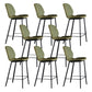 Scandinavian Matte Finish Leather Barstool Footrest Living Room Stool Green 8 Piece Set Counter Stool(26"H) Clearhalo 'Bar Furniture' 'Bar Stools' 'bar_stools' 'furn' 'furn_bar_stools' 'Furniture' 'furniture_bar_stools' 'Kitchen & Dining Furniture' 4984427