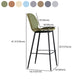 Scandinavian Matte Finish Leather Barstool Footrest Living Room Stool Clearhalo 'Bar Furniture' 'Bar Stools' 'bar_stools' 'furn' 'furn_bar_stools' 'Furniture' 'furniture_bar_stools' 'Kitchen & Dining Furniture' 4984429