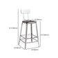 Industrial Coffee Shop Footrest Stools Silver Iron Bar Stool Clearhalo 'Bar Furniture' 'Bar Stools' 'bar_stools' 'furn' 'furn_bar_stools' 'Furniture' 'furniture_bar_stools' 'Kitchen & Dining Furniture' 4984456