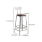 Industrial Coffee Shop Footrest Stools Silver Iron Bar Stool Clearhalo 'Bar Furniture' 'Bar Stools' 'bar_stools' 'furn' 'furn_bar_stools' 'Furniture' 'furniture_bar_stools' 'Kitchen & Dining Furniture' 4984458