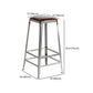 Industrial Coffee Shop Footrest Stools Silver Iron Bar Stool Clearhalo 'Bar Furniture' 'Bar Stools' 'bar_stools' 'furn' 'furn_bar_stools' 'Furniture' 'furniture_bar_stools' 'Kitchen & Dining Furniture' 4984459