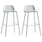 Scandinavian Living Room Low Back Stool Matte Finish Plastic Barstool Light Blue 2 Piece Set Clearhalo 'Bar Furniture' 'Bar Stools' 'bar_stools' 'furn' 'furn_bar_stools' 'Furniture' 'furniture_bar_stools' 'Kitchen & Dining Furniture' 4984463