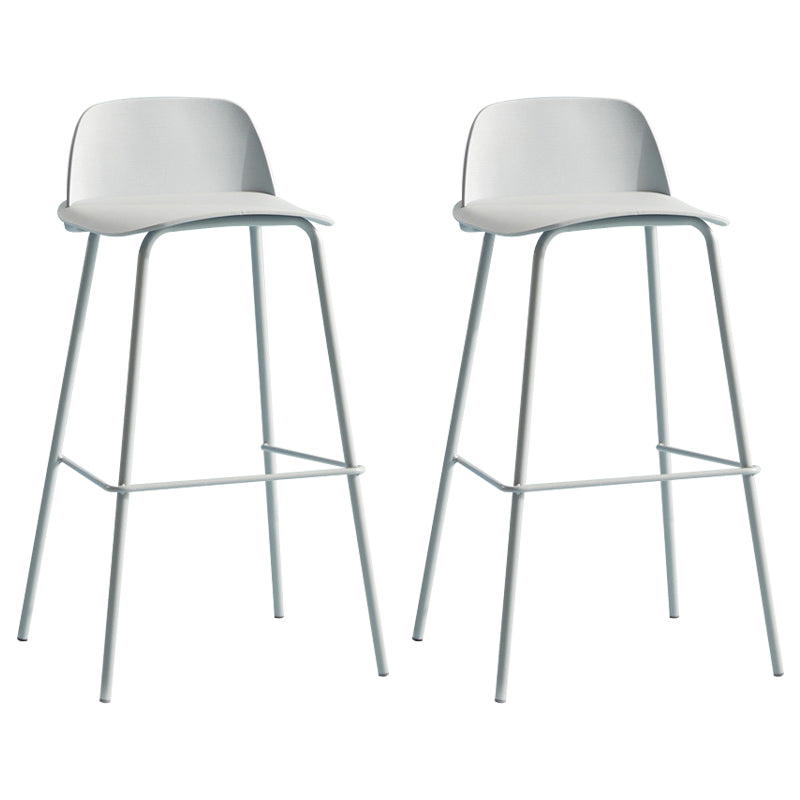 Scandinavian Living Room Low Back Stool Matte Finish Plastic Barstool Light Blue 2 Piece Set Clearhalo 'Bar Furniture' 'Bar Stools' 'bar_stools' 'furn' 'furn_bar_stools' 'Furniture' 'furniture_bar_stools' 'Kitchen & Dining Furniture' 4984463