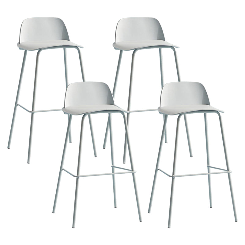 Scandinavian Living Room Low Back Stool Matte Finish Plastic Barstool Light Blue 4 Piece Set Clearhalo 'Bar Furniture' 'Bar Stools' 'bar_stools' 'furn' 'furn_bar_stools' 'Furniture' 'furniture_bar_stools' 'Kitchen & Dining Furniture' 4984465