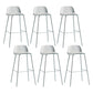 Scandinavian Living Room Low Back Stool Matte Finish Plastic Barstool Light Blue 6 Piece Set Clearhalo 'Bar Furniture' 'Bar Stools' 'bar_stools' 'furn' 'furn_bar_stools' 'Furniture' 'furniture_bar_stools' 'Kitchen & Dining Furniture' 4984466