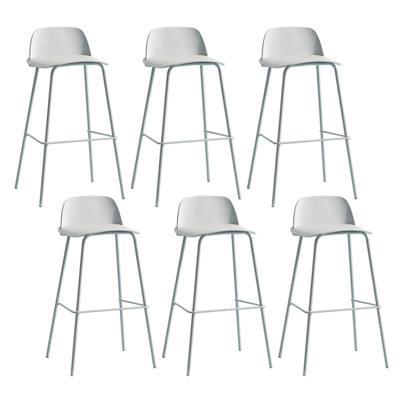 Scandinavian Living Room Low Back Stool Matte Finish Plastic Barstool Light Blue 6 Piece Set Clearhalo 'Bar Furniture' 'Bar Stools' 'bar_stools' 'furn' 'furn_bar_stools' 'Furniture' 'furniture_bar_stools' 'Kitchen & Dining Furniture' 4984466