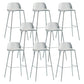 Scandinavian Living Room Low Back Stool Matte Finish Plastic Barstool Light Blue 8 Piece Set Clearhalo 'Bar Furniture' 'Bar Stools' 'bar_stools' 'furn' 'furn_bar_stools' 'Furniture' 'furniture_bar_stools' 'Kitchen & Dining Furniture' 4984469