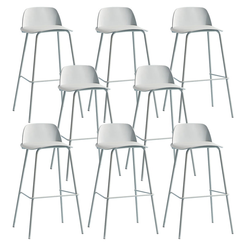 Scandinavian Living Room Low Back Stool Matte Finish Plastic Barstool Light Blue 8 Piece Set Clearhalo 'Bar Furniture' 'Bar Stools' 'bar_stools' 'furn' 'furn_bar_stools' 'Furniture' 'furniture_bar_stools' 'Kitchen & Dining Furniture' 4984469