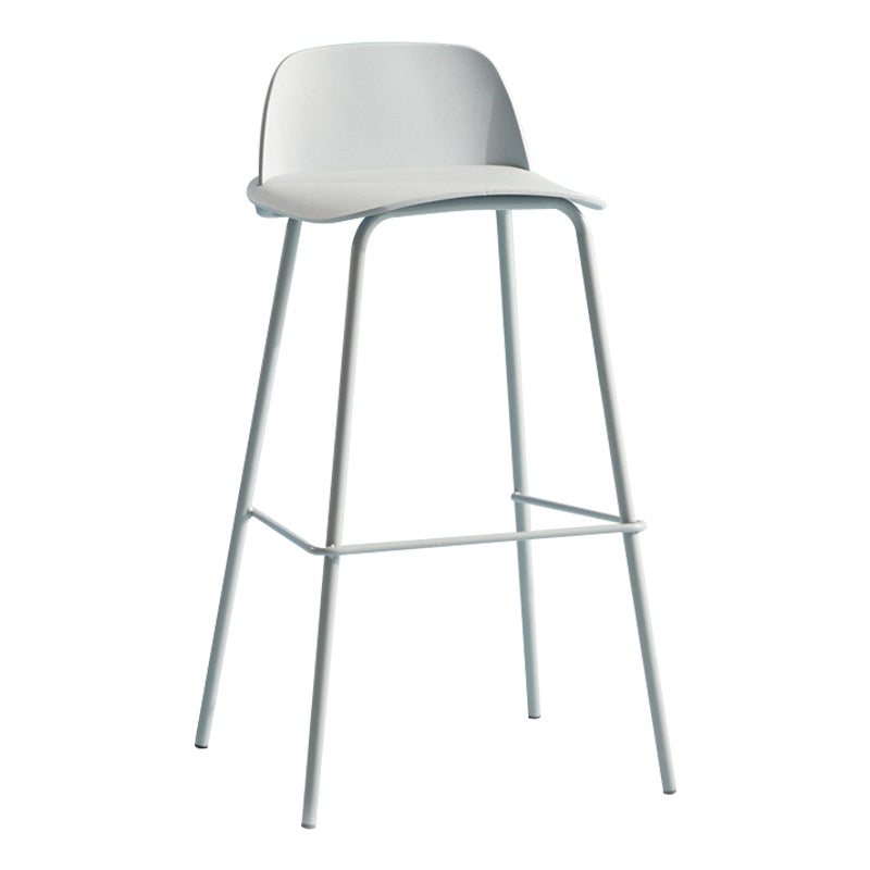 Scandinavian Living Room Low Back Stool Matte Finish Plastic Barstool Clearhalo 'Bar Furniture' 'Bar Stools' 'bar_stools' 'furn' 'furn_bar_stools' 'Furniture' 'furniture_bar_stools' 'Kitchen & Dining Furniture' 4984470