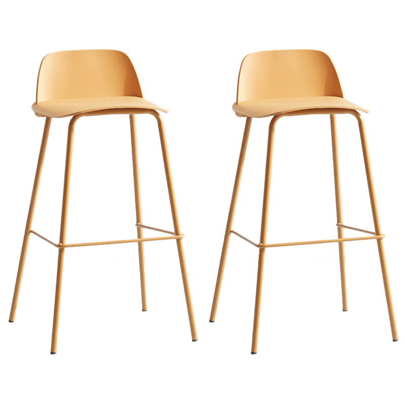 Scandinavian Living Room Low Back Stool Matte Finish Plastic Barstool Ginger 2 Piece Set Clearhalo 'Bar Furniture' 'Bar Stools' 'bar_stools' 'furn' 'furn_bar_stools' 'Furniture' 'furniture_bar_stools' 'Kitchen & Dining Furniture' 4984471