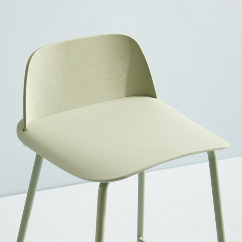 Scandinavian Living Room Low Back Stool Matte Finish Plastic Barstool Clearhalo 'Bar Furniture' 'Bar Stools' 'bar_stools' 'furn' 'furn_bar_stools' 'Furniture' 'furniture_bar_stools' 'Kitchen & Dining Furniture' 4984472