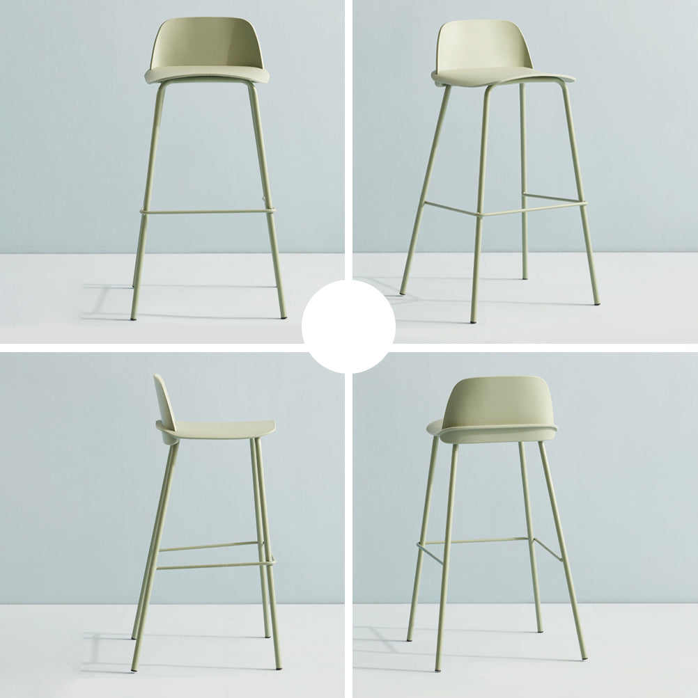 Scandinavian Living Room Low Back Stool Matte Finish Plastic Barstool Clearhalo 'Bar Furniture' 'Bar Stools' 'bar_stools' 'furn' 'furn_bar_stools' 'Furniture' 'furniture_bar_stools' 'Kitchen & Dining Furniture' 4984476