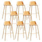 Scandinavian Living Room Low Back Stool Matte Finish Plastic Barstool Ginger 8 Piece Set Clearhalo 'Bar Furniture' 'Bar Stools' 'bar_stools' 'furn' 'furn_bar_stools' 'Furniture' 'furniture_bar_stools' 'Kitchen & Dining Furniture' 4984477