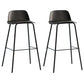 Scandinavian Living Room Low Back Stool Matte Finish Plastic Barstool Black 2 Piece Set Clearhalo 'Bar Furniture' 'Bar Stools' 'bar_stools' 'furn' 'furn_bar_stools' 'Furniture' 'furniture_bar_stools' 'Kitchen & Dining Furniture' 4984484