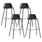Scandinavian Living Room Low Back Stool Matte Finish Plastic Barstool Black 4 Piece Set Clearhalo 'Bar Furniture' 'Bar Stools' 'bar_stools' 'furn' 'furn_bar_stools' 'Furniture' 'furniture_bar_stools' 'Kitchen & Dining Furniture' 4984485