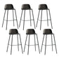 Scandinavian Living Room Low Back Stool Matte Finish Plastic Barstool Black 6 Piece Set Clearhalo 'Bar Furniture' 'Bar Stools' 'bar_stools' 'furn' 'furn_bar_stools' 'Furniture' 'furniture_bar_stools' 'Kitchen & Dining Furniture' 4984486