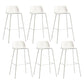 Scandinavian Living Room Low Back Stool Matte Finish Plastic Barstool White 6 Piece Set Clearhalo 'Bar Furniture' 'Bar Stools' 'bar_stools' 'furn' 'furn_bar_stools' 'Furniture' 'furniture_bar_stools' 'Kitchen & Dining Furniture' 4984490