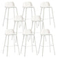 Scandinavian Living Room Low Back Stool Matte Finish Plastic Barstool White 8 Piece Set Clearhalo 'Bar Furniture' 'Bar Stools' 'bar_stools' 'furn' 'furn_bar_stools' 'Furniture' 'furniture_bar_stools' 'Kitchen & Dining Furniture' 4984491