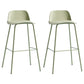 Scandinavian Living Room Low Back Stool Matte Finish Plastic Barstool Light Green 2 Piece Set Clearhalo 'Bar Furniture' 'Bar Stools' 'bar_stools' 'furn' 'furn_bar_stools' 'Furniture' 'furniture_bar_stools' 'Kitchen & Dining Furniture' 4984492