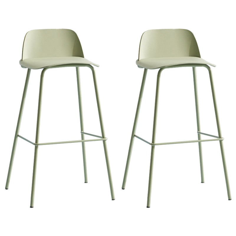 Scandinavian Living Room Low Back Stool Matte Finish Plastic Barstool Light Green 2 Piece Set Clearhalo 'Bar Furniture' 'Bar Stools' 'bar_stools' 'furn' 'furn_bar_stools' 'Furniture' 'furniture_bar_stools' 'Kitchen & Dining Furniture' 4984492