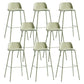 Scandinavian Living Room Low Back Stool Matte Finish Plastic Barstool Light Green 8 Piece Set Clearhalo 'Bar Furniture' 'Bar Stools' 'bar_stools' 'furn' 'furn_bar_stools' 'Furniture' 'furniture_bar_stools' 'Kitchen & Dining Furniture' 4984495