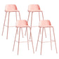 Scandinavian Living Room Low Back Stool Matte Finish Plastic Barstool Pink 4 Piece Set Clearhalo 'Bar Furniture' 'Bar Stools' 'bar_stools' 'furn' 'furn_bar_stools' 'Furniture' 'furniture_bar_stools' 'Kitchen & Dining Furniture' 4984497