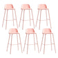 Scandinavian Living Room Low Back Stool Matte Finish Plastic Barstool Pink 6 Piece Set Clearhalo 'Bar Furniture' 'Bar Stools' 'bar_stools' 'furn' 'furn_bar_stools' 'Furniture' 'furniture_bar_stools' 'Kitchen & Dining Furniture' 4984498