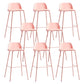 Scandinavian Living Room Low Back Stool Matte Finish Plastic Barstool Pink 8 Piece Set Clearhalo 'Bar Furniture' 'Bar Stools' 'bar_stools' 'furn' 'furn_bar_stools' 'Furniture' 'furniture_bar_stools' 'Kitchen & Dining Furniture' 4984499