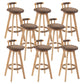 Modern Rubberwood Restaurant Stool Matte Finish Upholstered Bar Stools Coffee Set of 8 Clearhalo 'Bar Furniture' 'Bar Stools' 'bar_stools' 'Furniture' 'furniture_bar_stools' 'Kitchen & Dining Furniture' 4984509