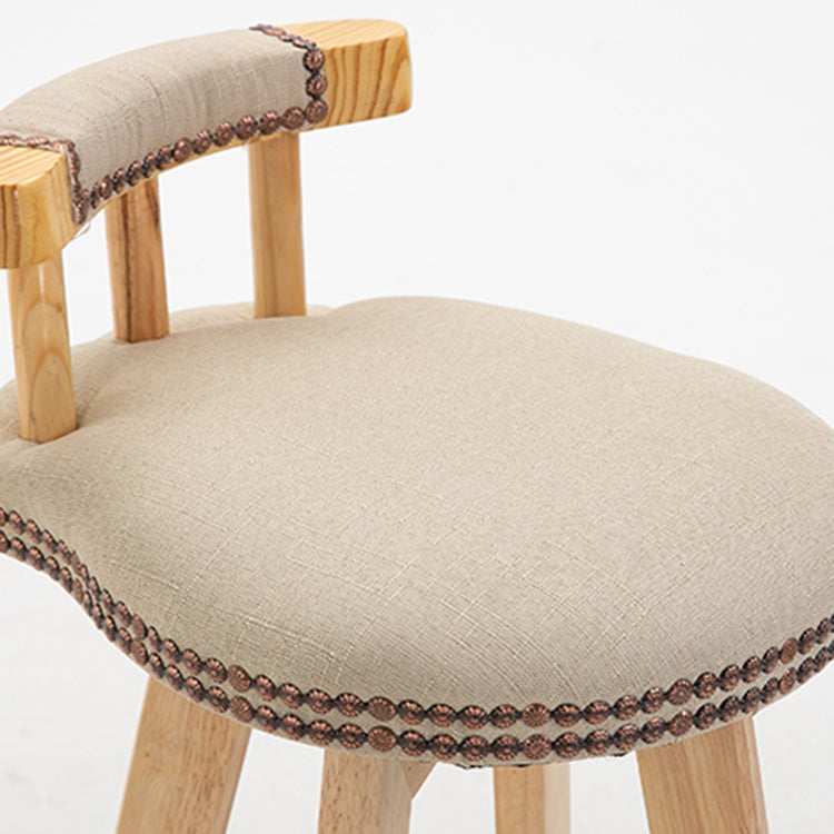 Modern Rubberwood Restaurant Stool Matte Finish Upholstered Bar Stools Clearhalo 'Bar Furniture' 'Bar Stools' 'bar_stools' 'Furniture' 'furniture_bar_stools' 'Kitchen & Dining Furniture' 4984514