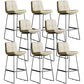 Scandinavian Low Back Home Stool Matte Finish Upholstered Bar Stools Beige 8 Piece Set Bar Stool(30"H) Clearhalo 'Bar Furniture' 'Bar Stools' 'bar_stools' 'furn' 'furn_bar_stools' 'Furniture' 'furniture_bar_stools' 'Kitchen & Dining Furniture' 4984564