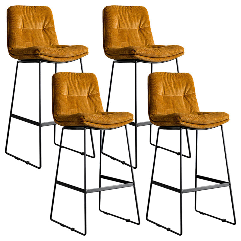 Scandinavian Low Back Home Stool Matte Finish Upholstered Bar Stools Ginger 4 Piece Set Bar Stool(30"H) Clearhalo 'Bar Furniture' 'Bar Stools' 'bar_stools' 'furn' 'furn_bar_stools' 'Furniture' 'furniture_bar_stools' 'Kitchen & Dining Furniture' 4984573