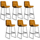 Scandinavian Low Back Home Stool Matte Finish Upholstered Bar Stools Ginger 6 Piece Set Bar Stool(30"H) Clearhalo 'Bar Furniture' 'Bar Stools' 'bar_stools' 'furn' 'furn_bar_stools' 'Furniture' 'furniture_bar_stools' 'Kitchen & Dining Furniture' 4984575