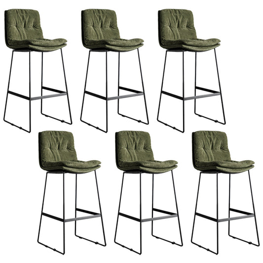 Scandinavian Low Back Home Stool Matte Finish Upholstered Bar Stools Clearhalo 'Bar Furniture' 'Bar Stools' 'bar_stools' 'furn' 'furn_bar_stools' 'Furniture' 'furniture_bar_stools' 'Kitchen & Dining Furniture' 4984615